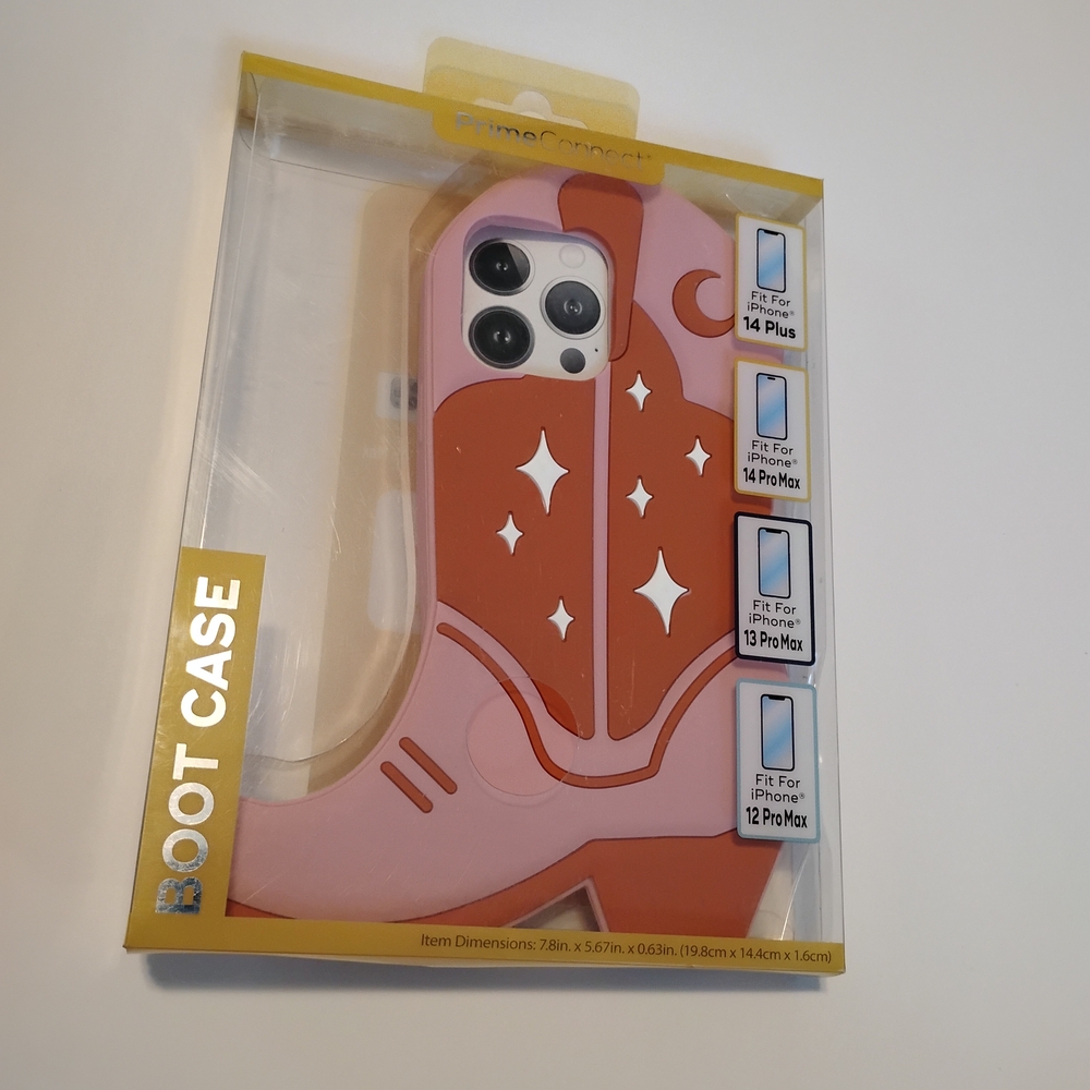 NWT Pink Cowgirl Boot iPhone Case
